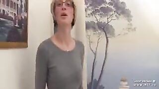 Beautiful amateur long boobed french blonde analyzed n cummed on
