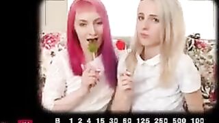 Dude tempted in sex with blonde and her pink-haired bestie