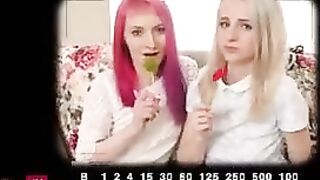 Dude tempted in sex with blonde and her pink-haired bestie