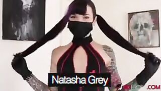 Natasha Grey plays with her sex doll during quarantine