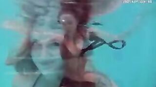 Hot underwater red haired Nikita Vodorezova